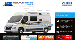 Desktop Screenshot of abbey-caravans.com