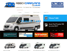 Tablet Screenshot of abbey-caravans.com